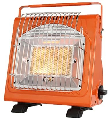 1.7KW Portable Space Heater Multifunctional Gas Ceramic Adjustable Iron Stove For Outdoors Camping Picnic Energy Silent(Orange)