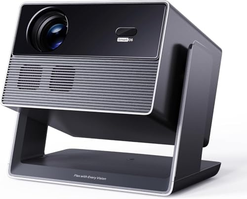 1200 ANSI Smart 4K Projector with WiFi & Bluetooth, Boldever 30W Powerful Speaker, Auto Focus/Keystone Outdoor Projector, Portable Home Theater Proyector with Ceiling Stand