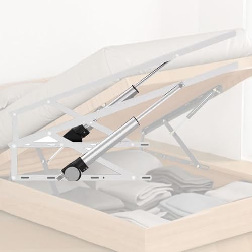Mécanisme De Levage Hydraulique For Lit, 2 Rehausseurs De Lit En Acier Robuste Avec Télécommande, For Coffre De Rangement Et Sommiers À Ressorts, Gain De Place(White,1.5m)