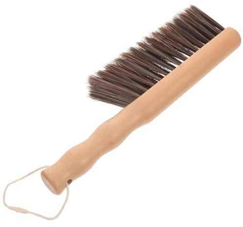 TOBBOMEY Brosse de Nettoyage Cheminée Bois et Pet Outil Polyvalent pour Foyer et Lit Poils Efficaces pour Poussière et Cendres Design Élégant et Balayette Pratique pour Maison