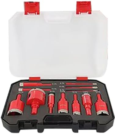 Syengery Kit de Carotteuses pour Céramique | Haute Précision avec Coffret - Kit de Scie Cloche pour Carrelage Céramique,Pour Propriétaires Plombiers Rénovation Installation Canalisations