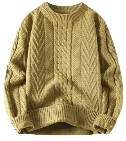 Maglioni Uomo Invernali Sportivi, Coppia di di Pasta Multicolore in Europa e America 2024 Nuovo Cappotto in Allentato retrò Lavorato a Maglia (Army Green, XXXL)