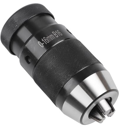 FUANA Selbstspannendes Bohrfutter für Morsekegel CNC-Drehmaschine und Bohrmaschine, Stahl, 0,5-20 mm Spannbereich, Schwarz B16