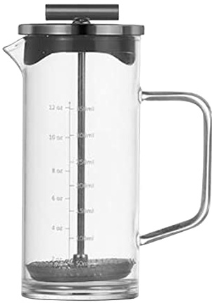Dioche Francesa con Filtro de Acero Inoxidable de Alta Densidad, Vidrio de Borosilicato Resistente Al Calor, Preparación Rápida en 4 Minutos, Usos Múltiples, Disponible en Tamaños de