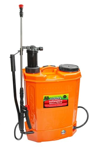 Wolfpack Linea Profesional Sulfatadora Electrica A Bateria Doble Uso Bateria o Manual, Bateria Recargable