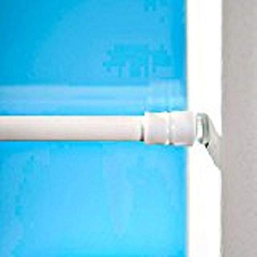 genialo Gardinen-Klemmstange Flexi , Scheibenstange für Fenster, Gardinenstange Teleskopstange ausziehbar, ohne kleben, weiß
