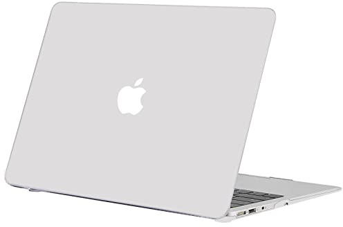 TECOOL Cover compatibile con vecchio MacBook Air 13 Pollici 2010-2017 (A1466 1369), Custodia Rigida Protettiva Sottile in Plastica Superficie Opaca, Bianco Traslucido