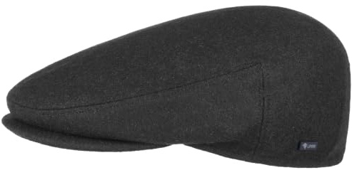 Lipodo Casquette Plate Inglese Classic Femme/Homme - Made in Italy Gavroche pour l'hiver avec Visiere Automne Ete Printemps Hiver Automne-Hiver Printemps-ete - 61 cm Noir