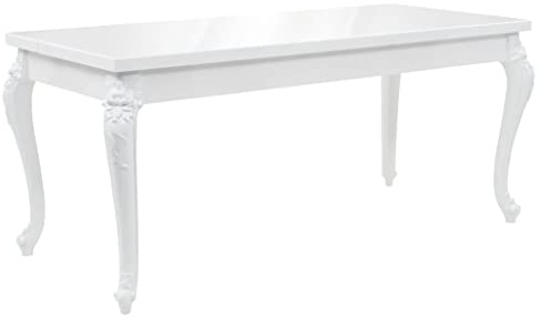 vidaXL Esstisch 179x89x81 cm Hochglanz-Weiß