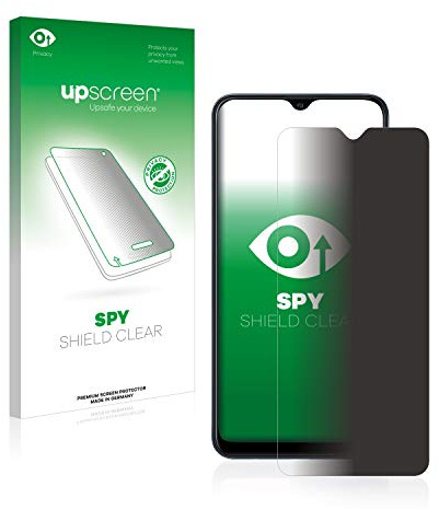 upscreen Anti-Spy Blickschutzfolie für Samsung Galaxy A10 / Samsung Galaxy M10 Made in Germany, Privacy Displayschutz-Folie [Blaulichtfilter]