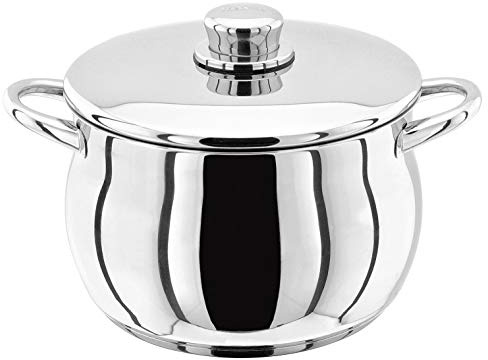 Stellar 1000 Stainless Steel Stockpot/Deep Casserole Pan with Lid (24CM (5.7Ltr))