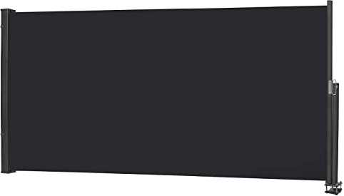 VA-Cerulean Seitenmarkise,Ausziehbar Sichtschutz Markise,120x300cm,Anthrazit,UV- und Wasserbeständig Seitenwandmarkise,Seitliche Vordächer für Terrasse Balkon Garten