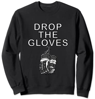 DROP THE GLOVES Eishockey-Handschuhe, Schwarz Sweatshirt