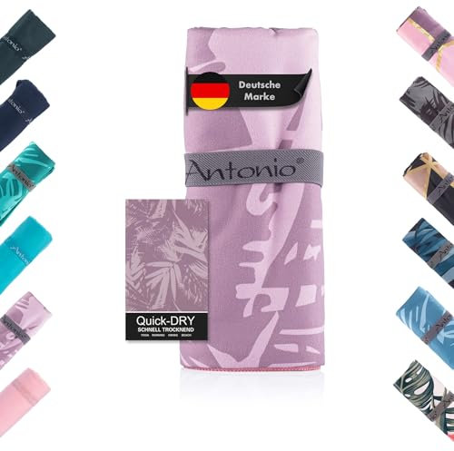 Antonio - Mikrofaser Strandtuch & Badetuch XXL 160 x 80 cm rosa - Damen & Mädchen Strand-Handtuch & Bade-Handtuch schnelltrocknend, leicht - Microfaser Sport-Handtücher für Yoga, Reise & Wandern