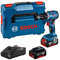 Bosch Professional 18V System perceuse-visseuse sans-fil GSR 18V-45 (vitesse de rotation de 1 900 tr/min, 2 batteries de 3,0 Ah, chargeur GAL 18V-40, dans L-BOXX)