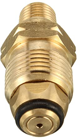 Gas Propane Bottle Cylinder Adapter POL SWIVEL Connector Refill LPG Tank Propane LP Gas Cylinder Fitting Full Flow Brass Connector 1/4 6mm