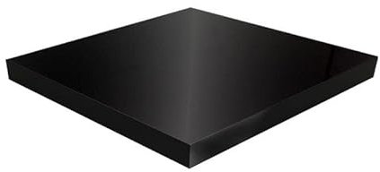 Dekorspanplatte Schwarz Hochglanz als Frontplatte, für Innenbereiche, Möbelbau, 50x50 cm, Stärke: 19 mm