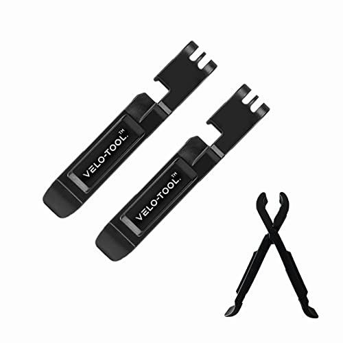 Velo-Tool™ Universal-Fahrradreifenheber-Set, 5,1 cm, 1 Reifenheber-Set und Kettenglieder, zum Entfernen, 2 Stück, für Racer/MTB/CX/Gravel/Kinder/BMX Inc, schlauchlos, vielseitig, leicht und tragbar