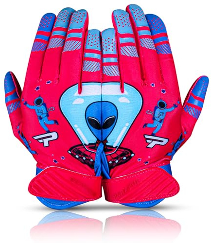 PLAYEUR Alien 3.0 - Guantes de fútbol para adultos y niños, incluye toalla premium con tecnología Advance GripPro para la palma de silicona extra pegajosa, ligeros y perforados para todos los grupos
