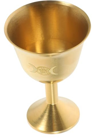 Artibetter Altar Gold Goblet Chalice Goblet Gold Decor Vintage Cups Vintage Decor Pentacle Retro Decor Athame Coupe Glasses Chap Ice Offering Supplies Glass Copper Desktop