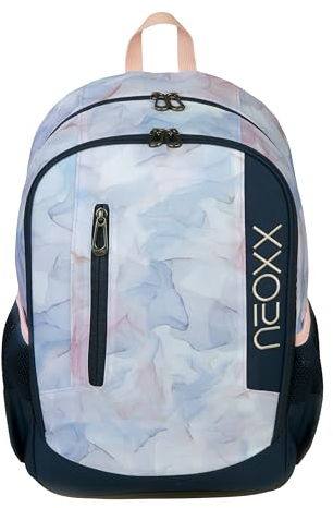 neoxx Rucksack FLOW Dreaming of pastel - Rucksack für die Schule und Freizeit mit 2 Fächern – Volumen ca. 20 Liter