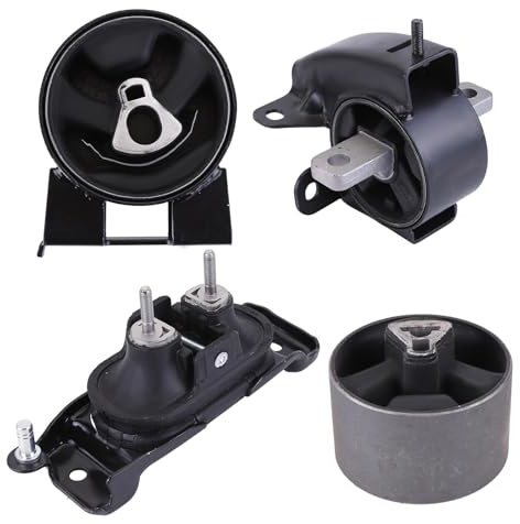 Urhause 4 cuscinetti motore compatibili per 2008-2015 Chrysler Grand Voyager RT 2.8 CRD, sostituisce 4880387AA 4880603AA 4880496AB 5110503AC