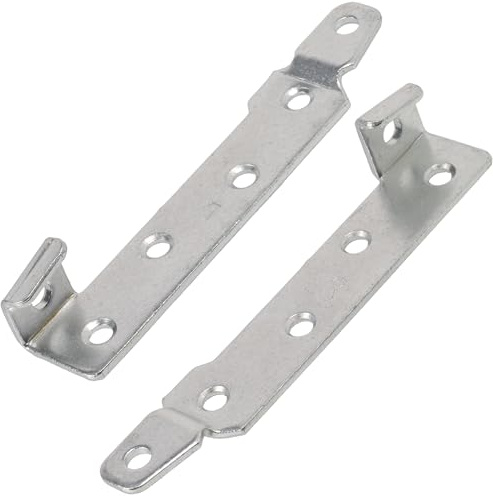 AERZETIX - C74741 - Verbindungsbeschlag für Bett 120 mm mit Haken, 8-teilig - Schraubmontage - aus stahl - klammer, halter, befestigung