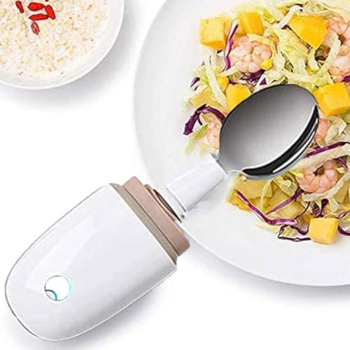 Cuillère de Parkinson pour tremblements de la main, cuillère stable avec kit de levage intelligent auto-stabilisant pour patients atteints de la maladie de Parkinson, pour personnes handicapées