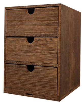 KITANDOVE Drei-layer Aufbewahrungsbox Mit Retro Organizer Für Schreibtisch Aufbewahrung Von Kleinigkeiten Hochwertigem Braun
