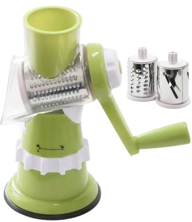 Nybhyjka Rallador giratorio, procesador de alimentos de manivela | Rebanadora de cocina manual para verduras - Picadora de alimentos de cocina, rebanadora de alimentos de cocina para el hogar, la