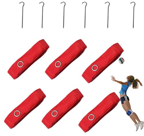 Feld-Volleyball-Schnüre für Strand,Beach-Volleyball-Schnüre,Sandplatz-Beach-Volleyball-Begrenzungsschnüre - Inklusive rostfreier Spikes. Tragbare Volleyballschnüre für Strand und Garten