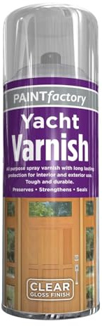 DIOXSTAR All Purpose Yacht Varnish Professional, Durable and Gloss Finish Spray, Non Cracking, Long Lasting Protection, Quick Drying, Interior and Exterior Use, 250ml (1PCS)