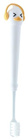 Brosse à dents pour enfant | Brosse à dents de nettoyage | Poignée en silicone | Brosses à dents manuelles en forme de canard | Jolie brosse à dents avec poils doux | pour appareils dentaires | Brosse