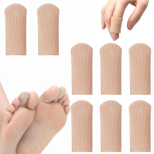 Zehenpflaster Großer Zeh, 8 Stück Zehenschutz Großer Zeh, Zehenkappen Großer Zeh für Hühneraugen, Blasen und Schwielen, Gel und Stoff Material für Täglichen Komfort