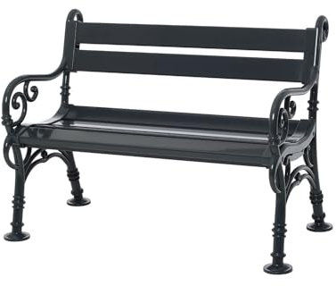 PROREGAL Gartenbank Curacao | 2-Sitzer | Anthrazit | HxBxT 85x115x60cm | Witterungs- & UV-beständiger Kunststoff | Parkbank Sitzbank Außenbereich Garten Balkon Terrasse