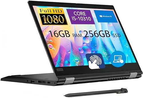 Lenovo ThinkPad L13 Yoga Gen 1 Écran tactile 2 en 1 Ordinateur portable 13,3 FHD, Intel Core i5-10310U, 16 Go de RAM, 256 Go SSD, stylet, Windows 11 Pro (renouvelé)