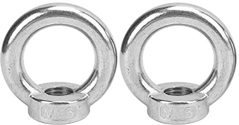 Ringmutter aus Edelstahl, robuste Heberingmutter, Marinequalität, korrosionsbeständig, für Schiffe, Yachten, Schnellboote, Motorboote, Passagierschiffe, Kreuzfahrtschiffe, 2 Stück (M16)