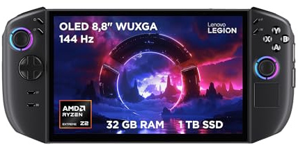 Lenovo Legion Go 2 - Console portatile da gaming 8.8 OLED (AMD Ryzen Z2 Extreme, AMD Radeon 890M Graphics, 144Hz, 32GB RAM, 1TB SSD, Wi-Fi 6E, Bluetooth 5.3, Windows 11) - Nero