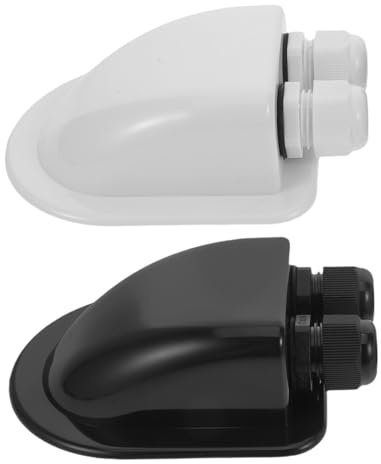 Anneome 2 Pezzi Passacavo Doppio Abs per Ingressi Cavi Camper Barche Tetto Ingresso Cavi Fotovoltaici per Impianti RV e Yacht Installazione Stabile e Compatta