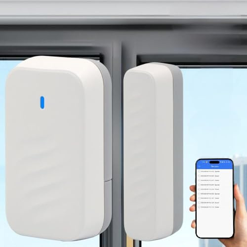 Détecteur d'alarme sans fil pour porte et fenêtre, système de sécurité pour porte et fenêtre avec alertes en temps réel application smartphone, pour la sécurité des magasins de maison