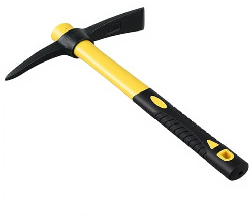 SOUJAP 15 Zoll Pick Mattock Hacke Mini Spitzhacke Klein 0,7 kg Geschmiedete Rode Mattock Werkzeug für Jäten, Garten, 38 x 25 cm