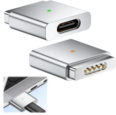 1PC Adaptador USB C a magnético para Magsafe 2, PD 100 W Tipo C a magnético 2 Power convertidor de Carga rápida USB C a magnético, conexión de Repuesto para MacBook Air Pro 2013-2015