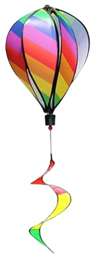 Heißluftballon-Windspiel, 139, 9 cm, buntes Dekor – DIY hängender Windsack für Garten, Rasen, Hof (Stil 1)