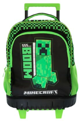 mybagstory | Sac à roulettes Minecraft | 3 Compartiments | 43 cm