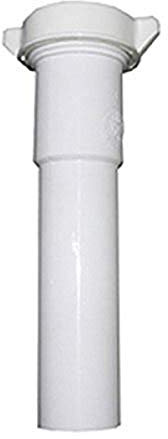 LASCO 03-4321 White Plastic Tubular 1-1/2-Inch by 6-Inch Slip Joint Extension with Nut and Washer