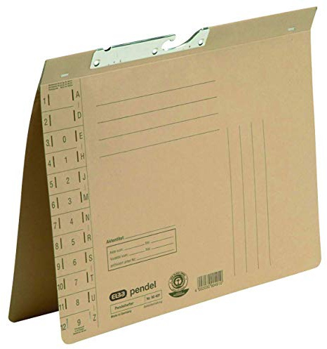 Elba Pendelhefter, A4, kfm. Heftung, Recyclingkarton, naturbraun, 50 Stück