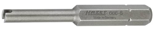 HAZET Ventil-Dreher-Bit 666-6, 1/4 Zoll (6,3 mm) Sechskant | Antrieb 1/4 Zoll (6,3 mm) Sechskant massiv, Sechskant-Antrieb ISO 1173 C6,3 (1/4″), 11 g, 1/4 Zoll (6,3 mm) Sechskant