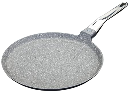 MasterClass Cast Aluminium Induction Pan, Pancake Pan, Crepe Pan, Induction-Safe and Non-Stick, 28 cm (11), Grey