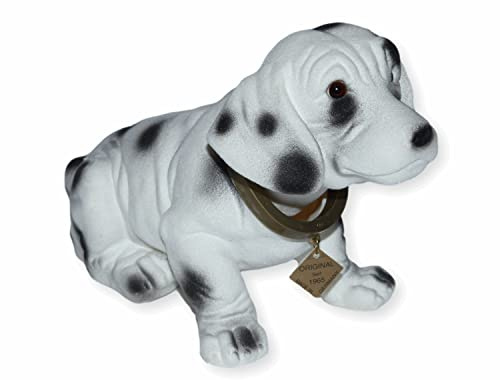 RAKSO Wackel Figur Hund Dalmatiner Wackelfigur H 16,5 cm groß Dekofigur mit Wackelkopf