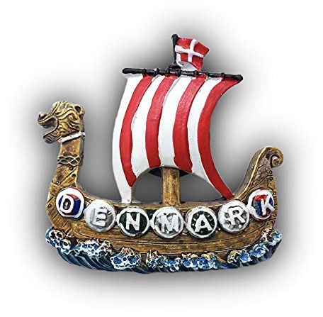 Denmark 3D Piratenschiff, Kühlschrankmagnet Tourist Souvenirs Harz Magnet Magnet Kühlschrankmagnet Home & Kitchen Dekoration aus China